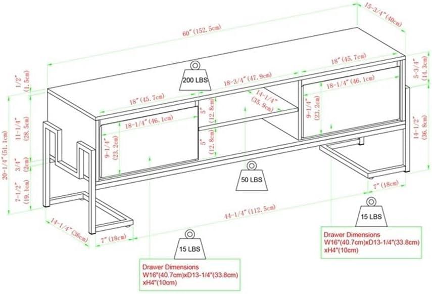 Everly Quinn 60" 2-Drawer TV Stand for TVs up to 65"
