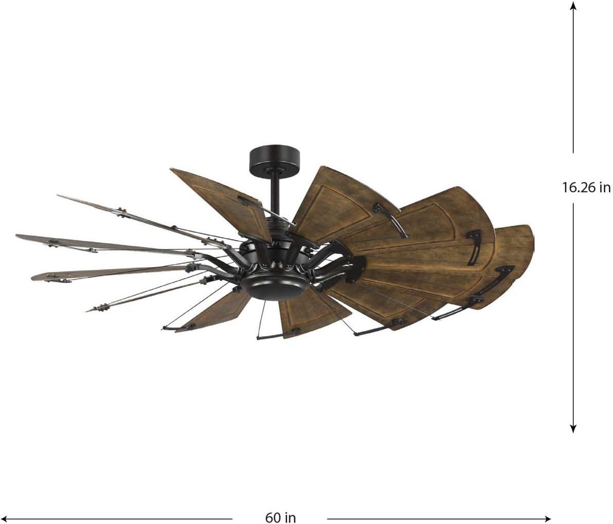 Progress Lighting - Springer II - 12 Blade Ceiling Fan In Farmhouse Style-16.26