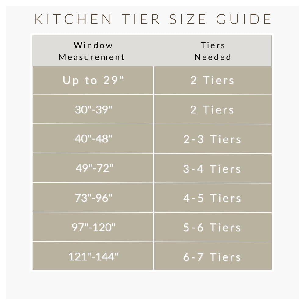 Elrene Tucker Ticking Stripe Kitchen Curtain Tier Set Black 30"w x 24"l