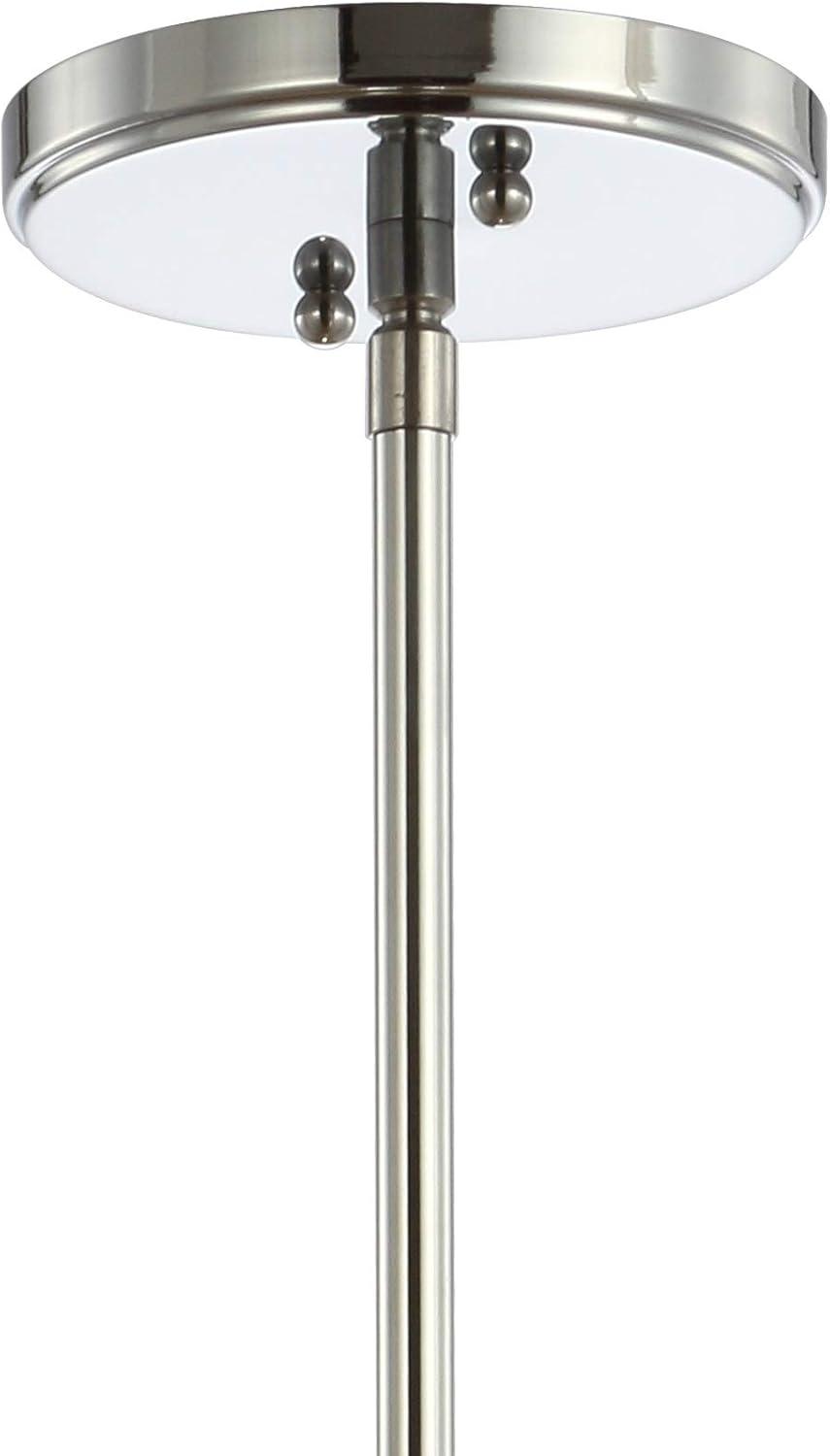 Kurtz 7.25" Adjustable Drop Metal/Glass LED Pendant, Chrome