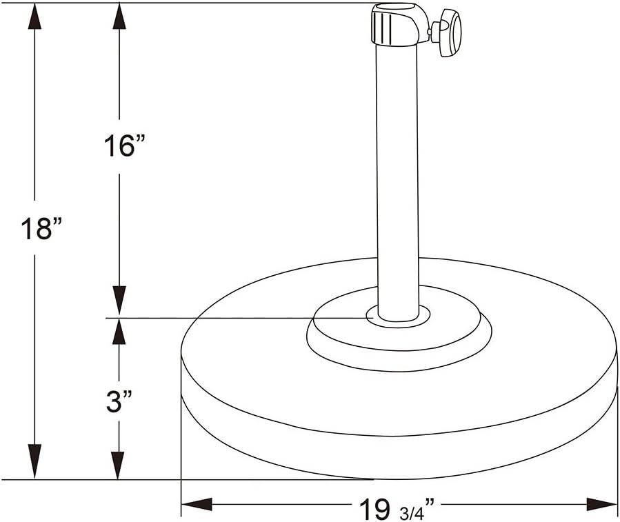 Bronze 50 lb Round Concrete and Steel Umbrella Base