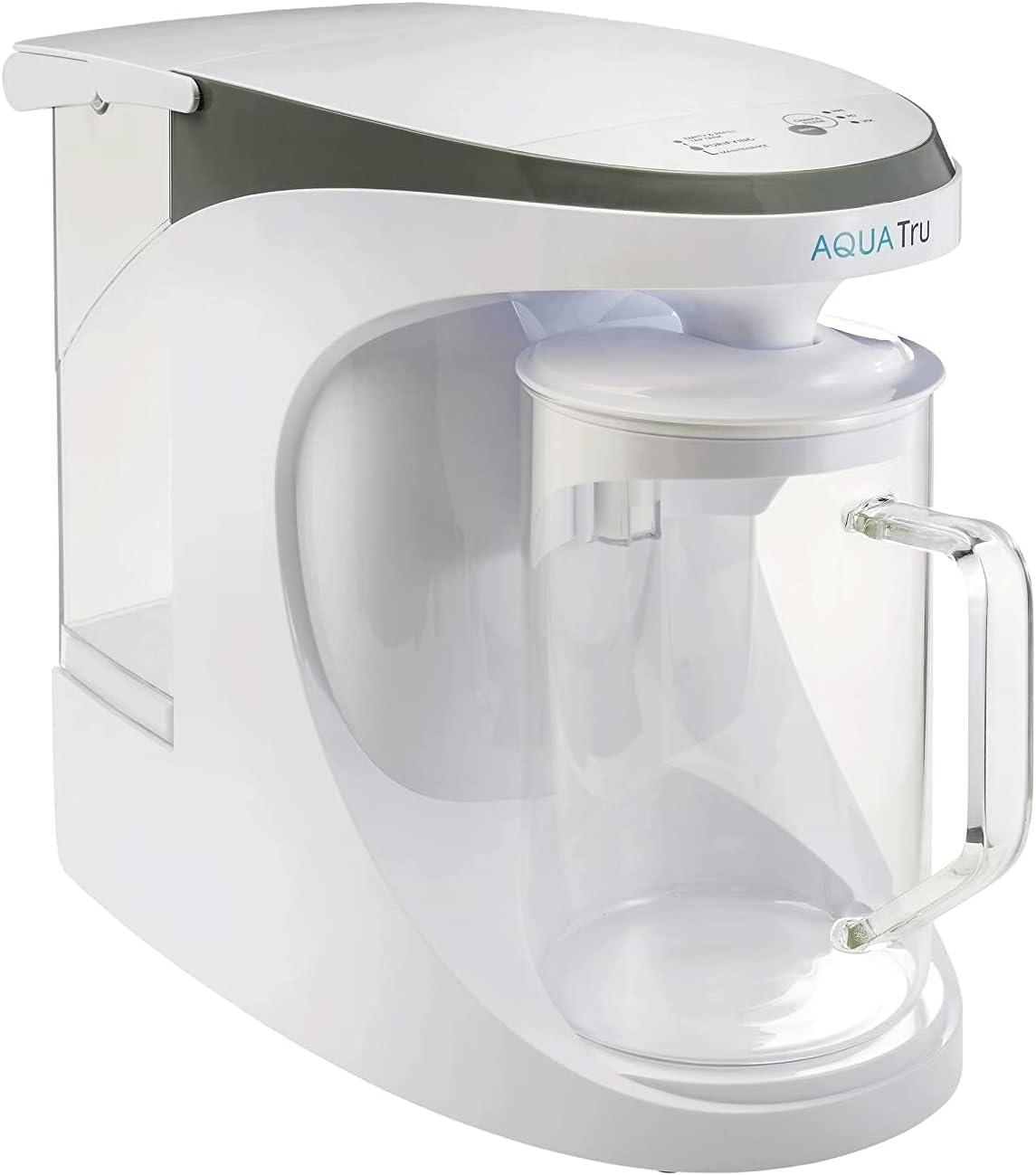 AquaTru Carafe Countertop Glass Water Purifier, 64 Fl Oz