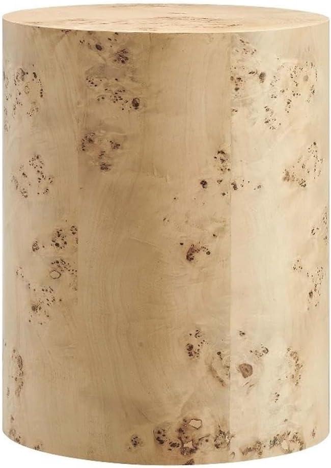 Modway Cosmos 16" Round Burl Wood Side Table