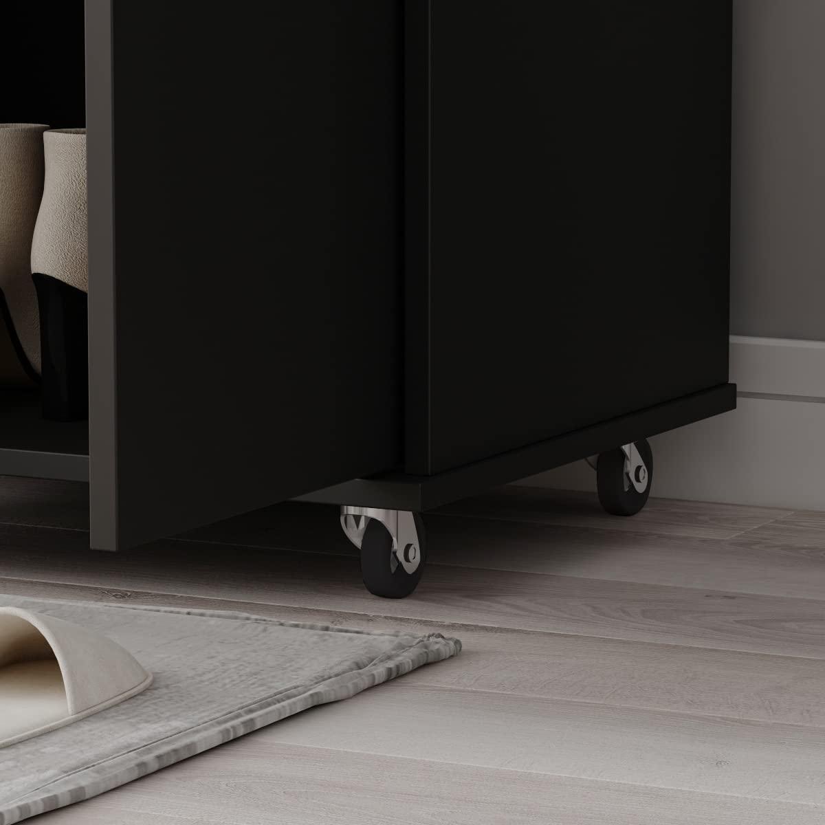 71" Closet Storage Cabinet 8-Tier Shoe Rack with Wheel Entryway Shelf - 23.6"L x 15.7"W x 70.9"H