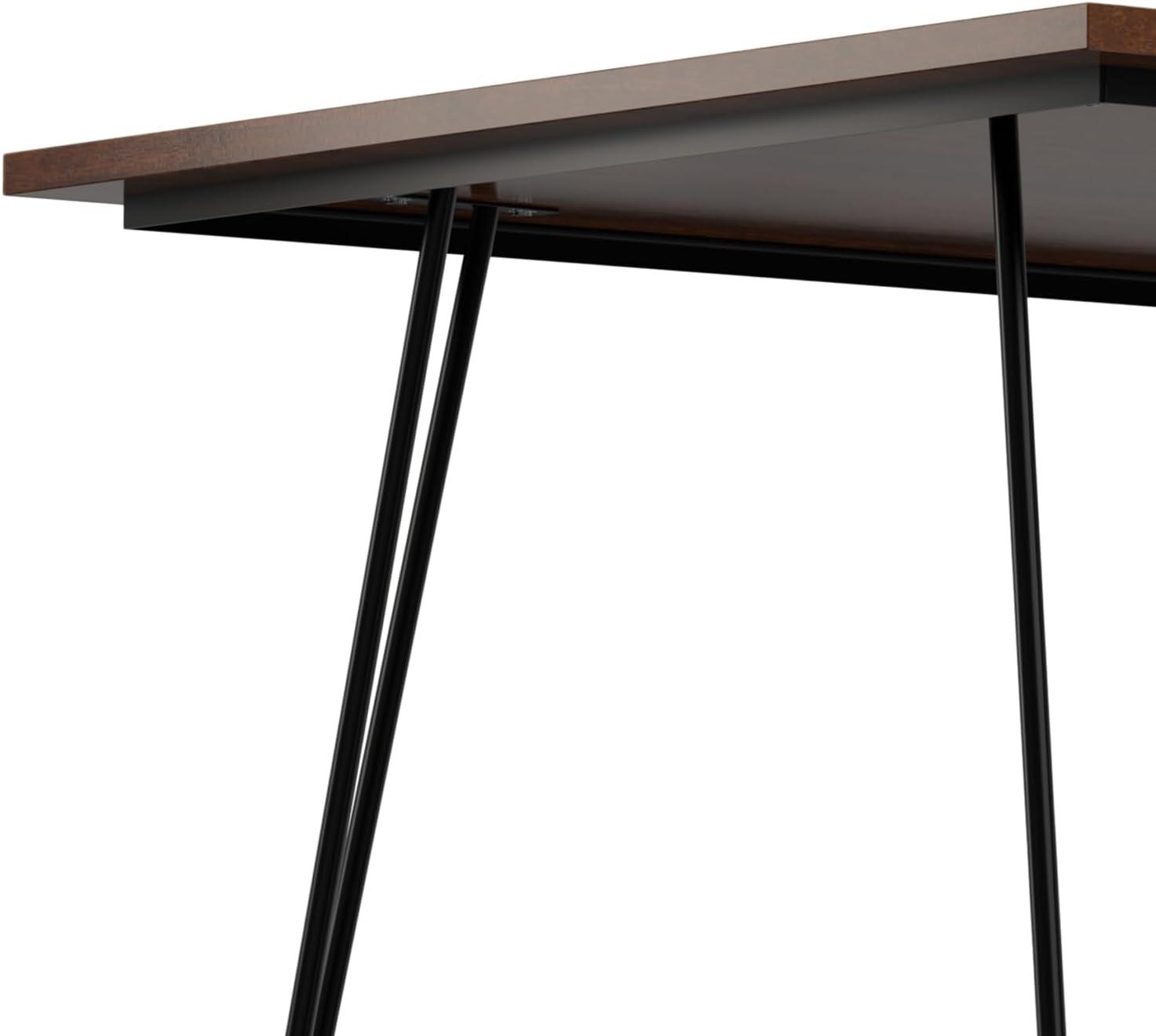 Hunter Solid Wood Top Metal Base Dining Table
