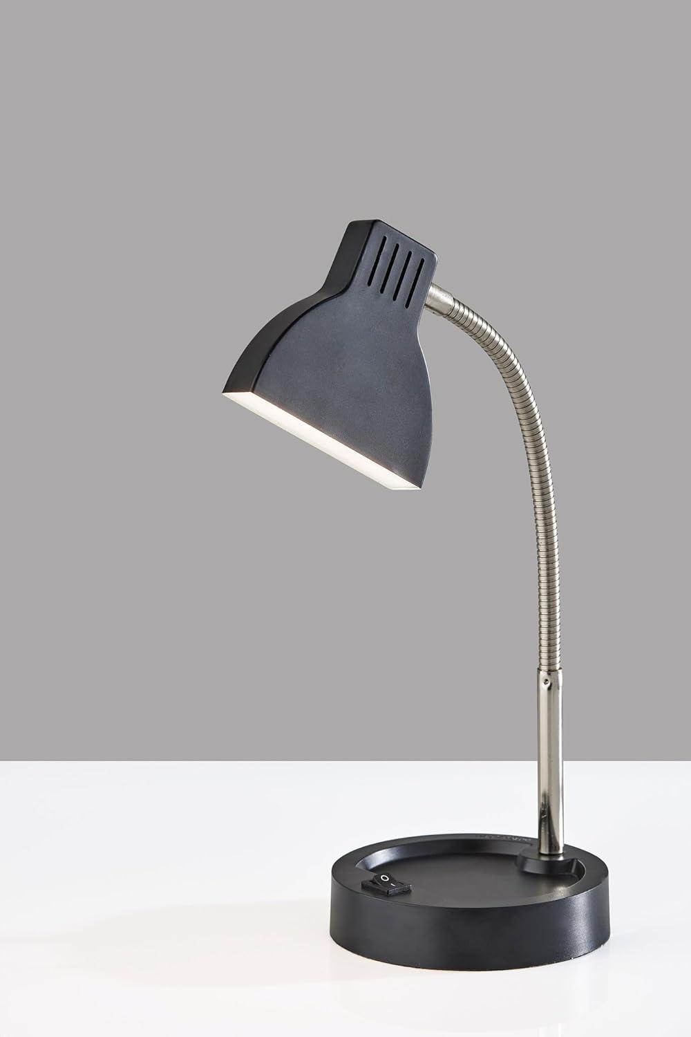 Adesso Slender Desk Lamp: Energy-Efficient 4W LED, Adjustable Gooseneck, ETL Listed, Modern Style