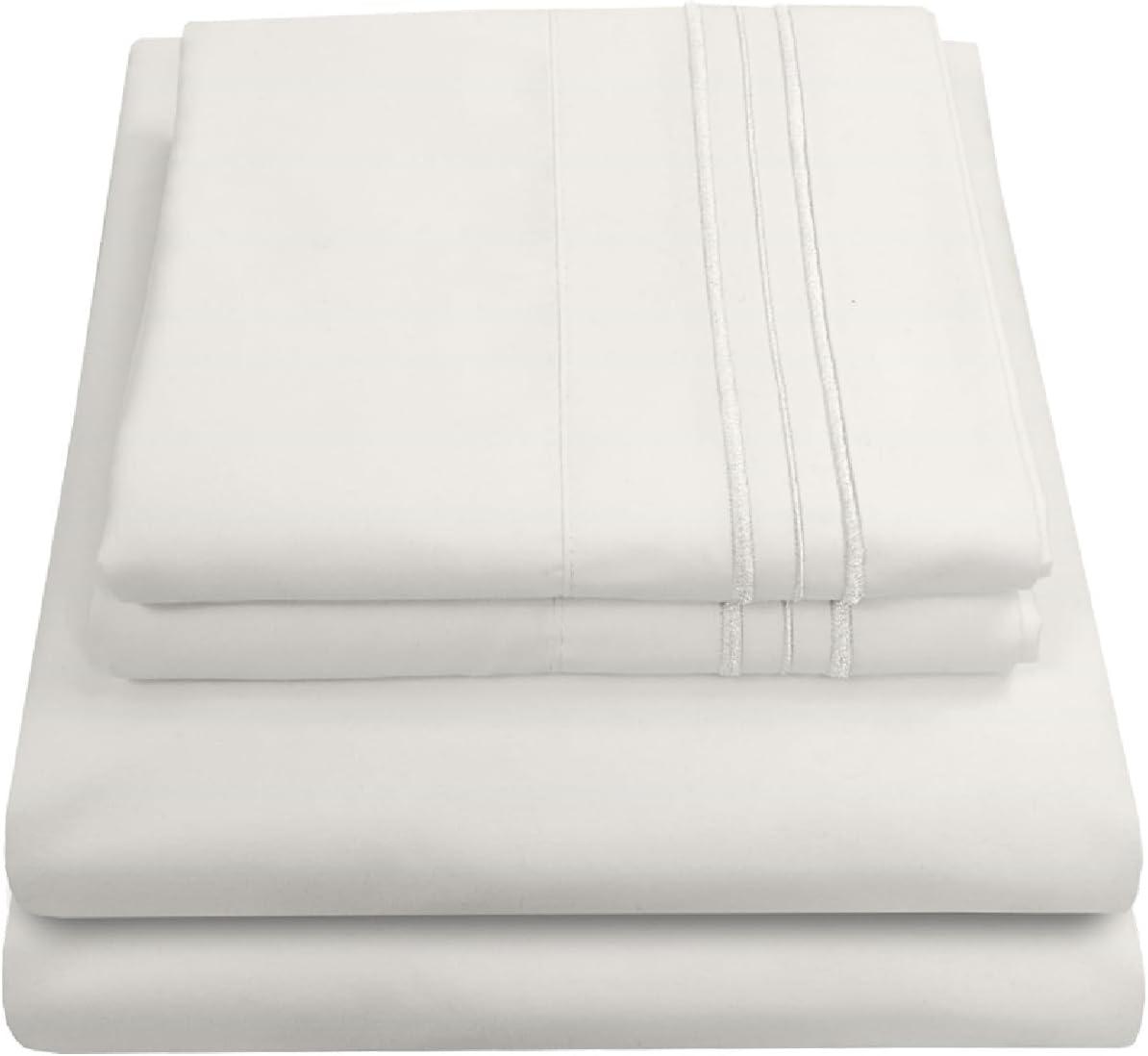 Sweet Home Collection Luxurious Classic Soft Solid 1800 Series Microfiber Sheet Set, Various Colors and Sizes