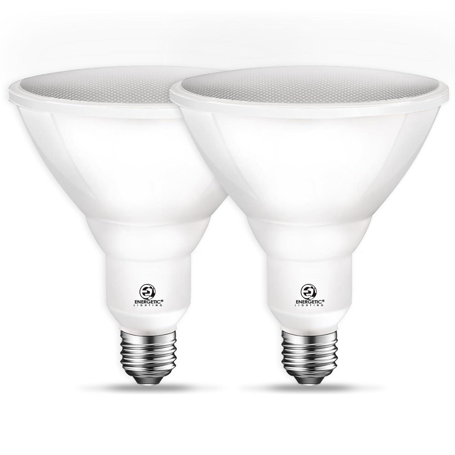 Energetic LED Flood PAR38 Light Bulb, 5000K Daylight, 90W Equivalent, Efficient 11W, Wet Rated, 900 Lumens, Medium Base, Non-Dimmable, 2 Pack