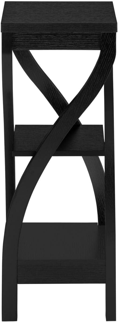 Monarch Specialties Accent Table Side End Plant Stand Square Living Room Bedroom Laminate Black Transitional