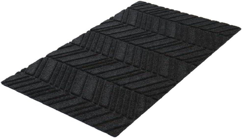 Graphite Recycled Polyester Chevron Doormat 21.5 x 35 Inches