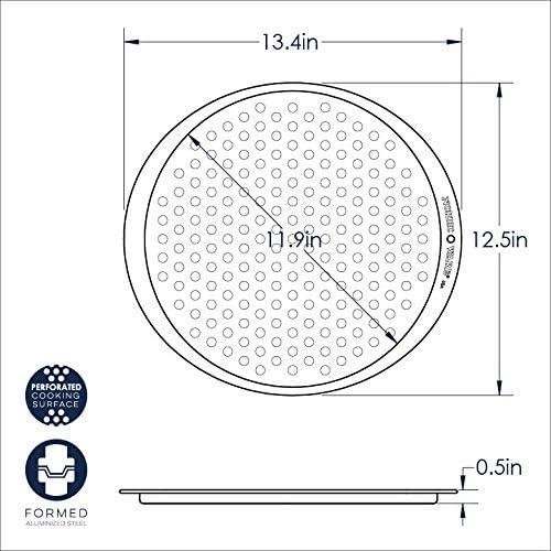 Nordic Black Nonstick Aluminum 12-Inch Pizza Pan