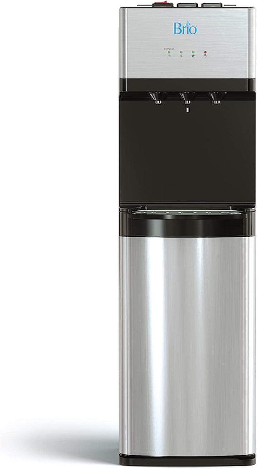 Brio 500 Series 4-Stage Hot, Cold and Room Temperature Water Cooler Dispenser, Height 41.5" Black