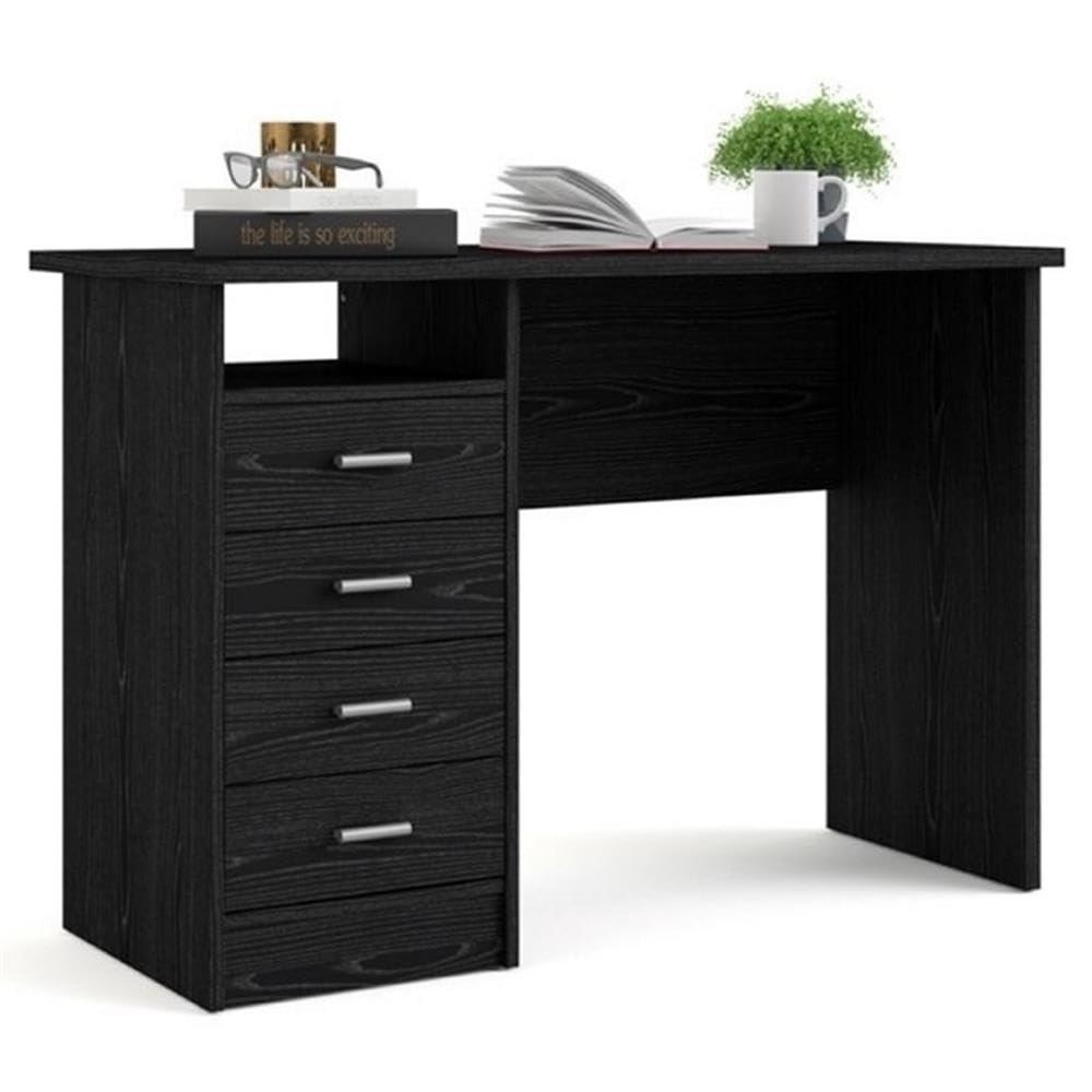 Tvilum,Desk with 4 Drawers Black Woodgrain