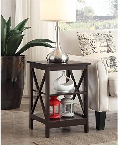 Convenience Concepts Oxford End Table with Shelves, Espresso