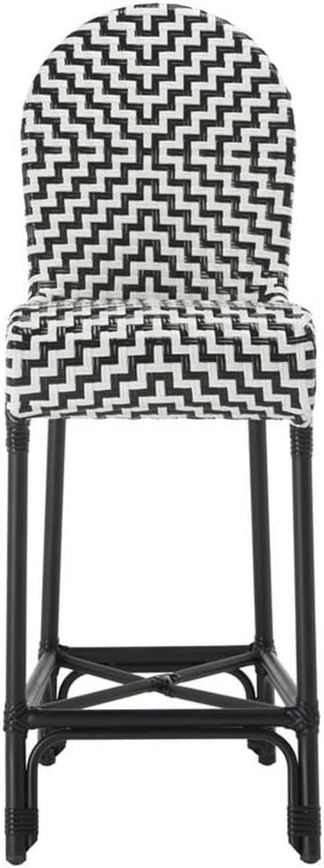 Tilden Barstool - Black/White - Safavieh