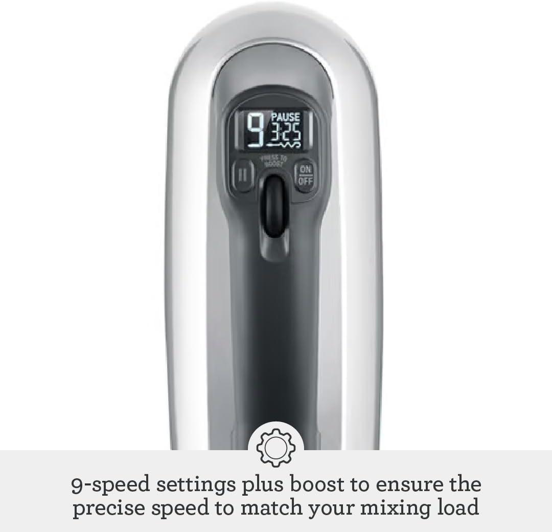 Breville ® Handy Mix Scraper ™ 9-Speed Hand Mixer in Silver