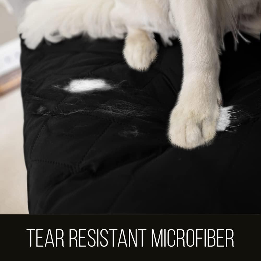 Sofa Shield Sectional Slip Cover, Large Cushion Protector for 30x30" Seat, Light Gray Charcoal