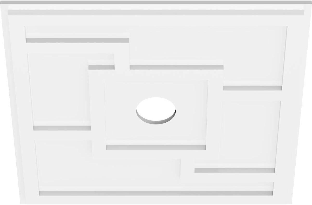 22"OD x 3"ID x 7 1/2"C x 1"P Knox Architectural Grade PVC Contemporary Ceiling Medallion