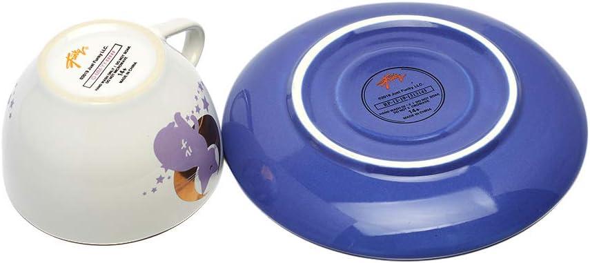 Sailor Moon Anime Manga Luna and Artemis 4 PC Tea Cup Set 6.7 oz 2 Saucers 2 Cups