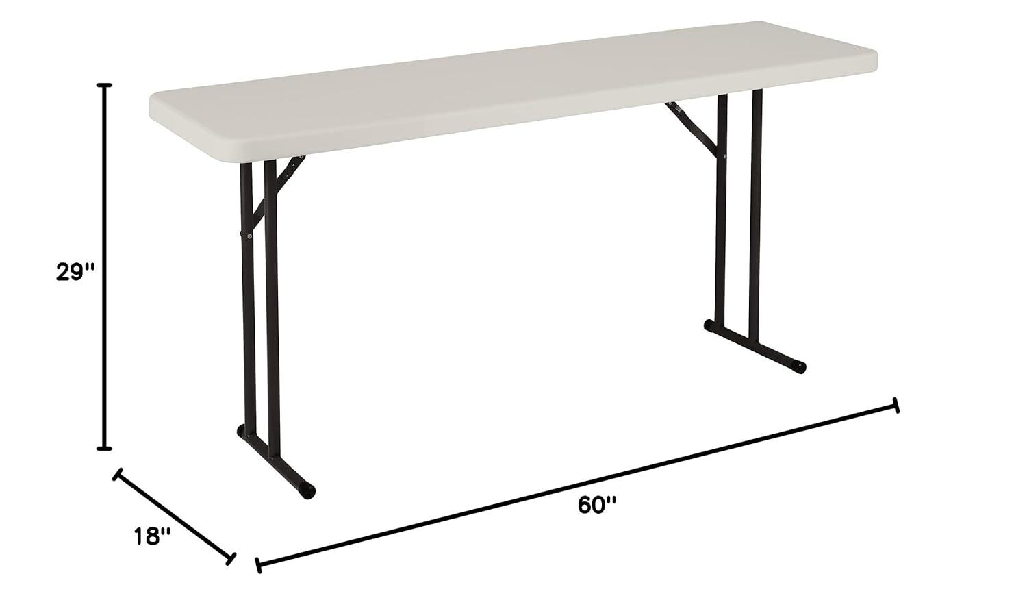 Rectangular Blow-Molded Plastic Folding Training Seminar Table
