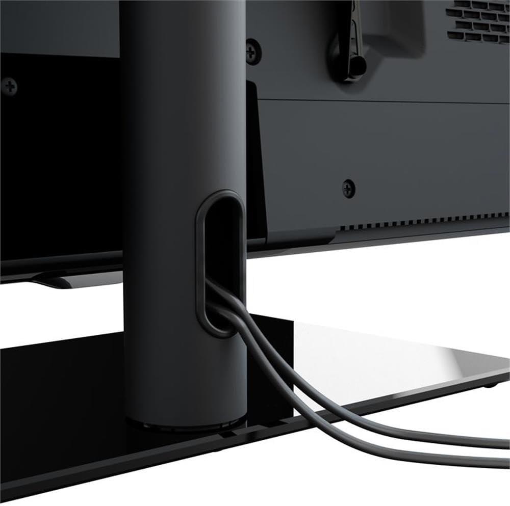 Universal Table Top TV Base Adjustable Tilt and Turn for Most TVs 46 in. to 65 in., Black/Black