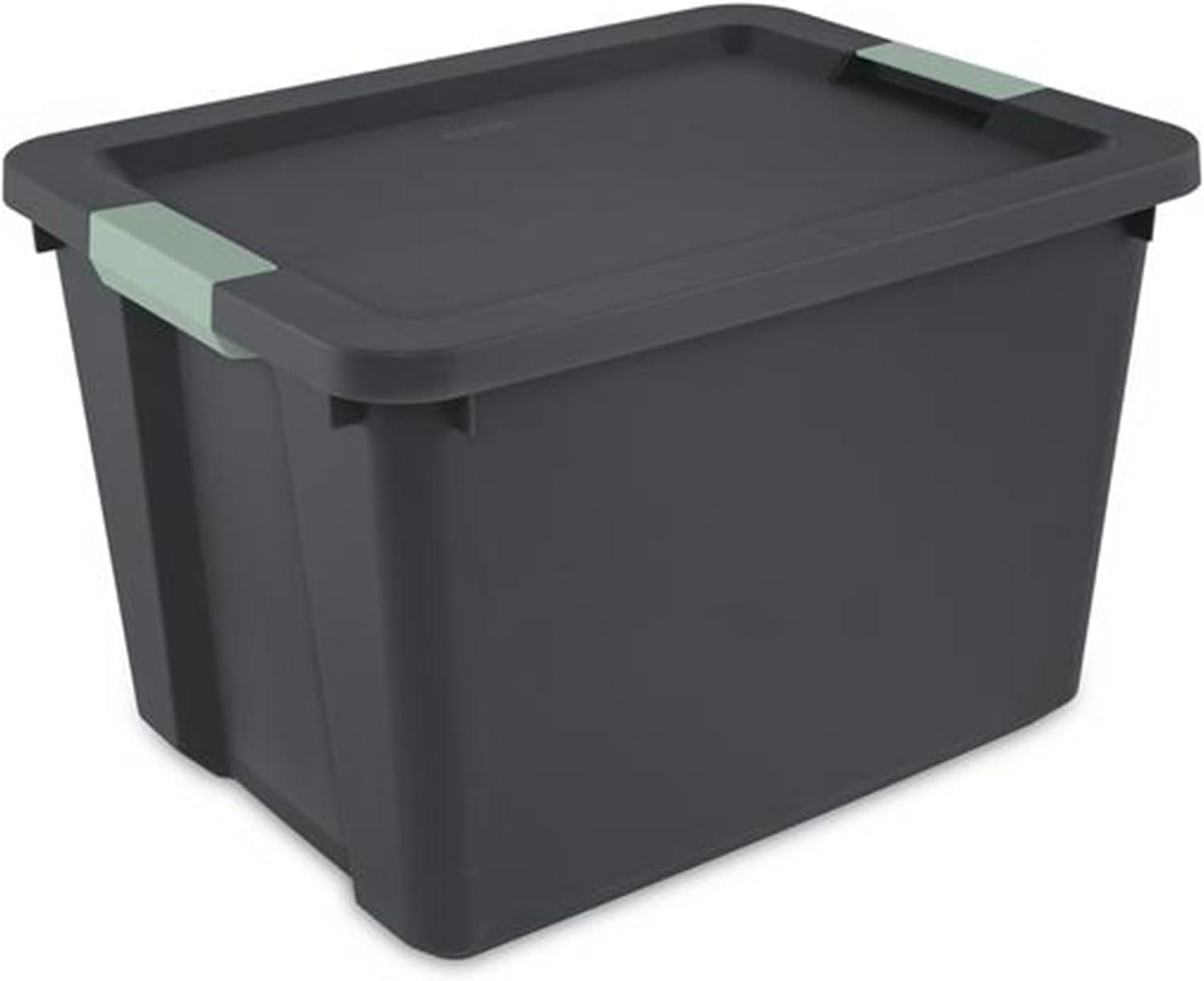 Sterilite Sterilite 6 Pack 20 Gallon Latch Tote, Stackable Plastic Storage Bin Container (Set of 6)
