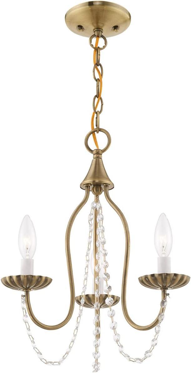 Livex Lighting Alessia 3 - Light Chandelier in Antique Brass