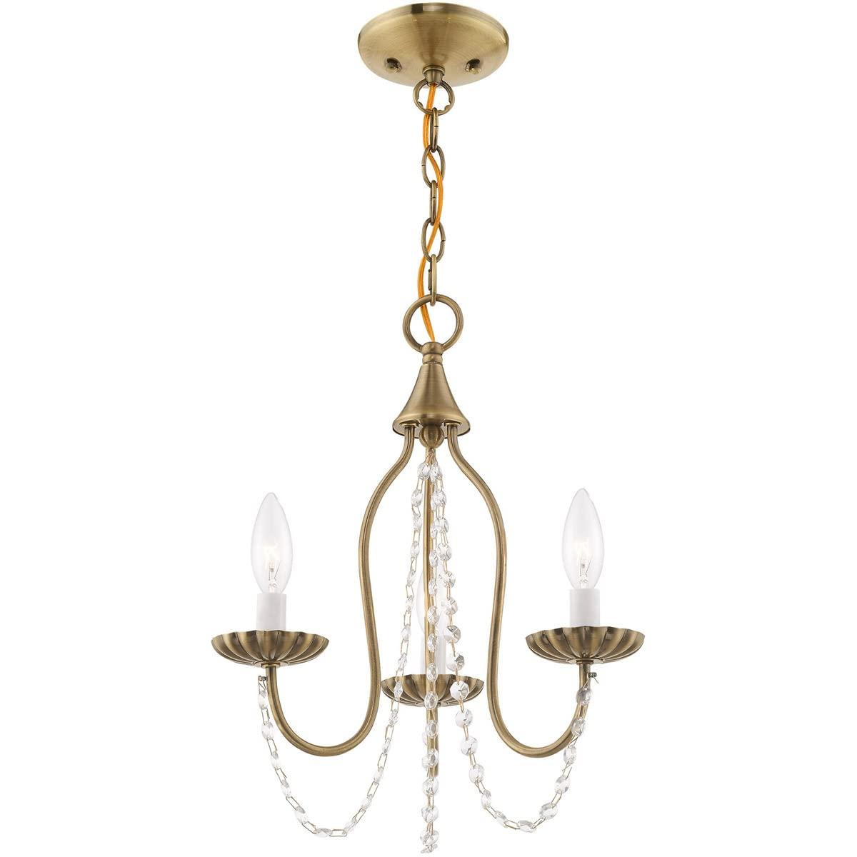 Livex Lighting Alessia 3 - Light Chandelier in  Antique Brass