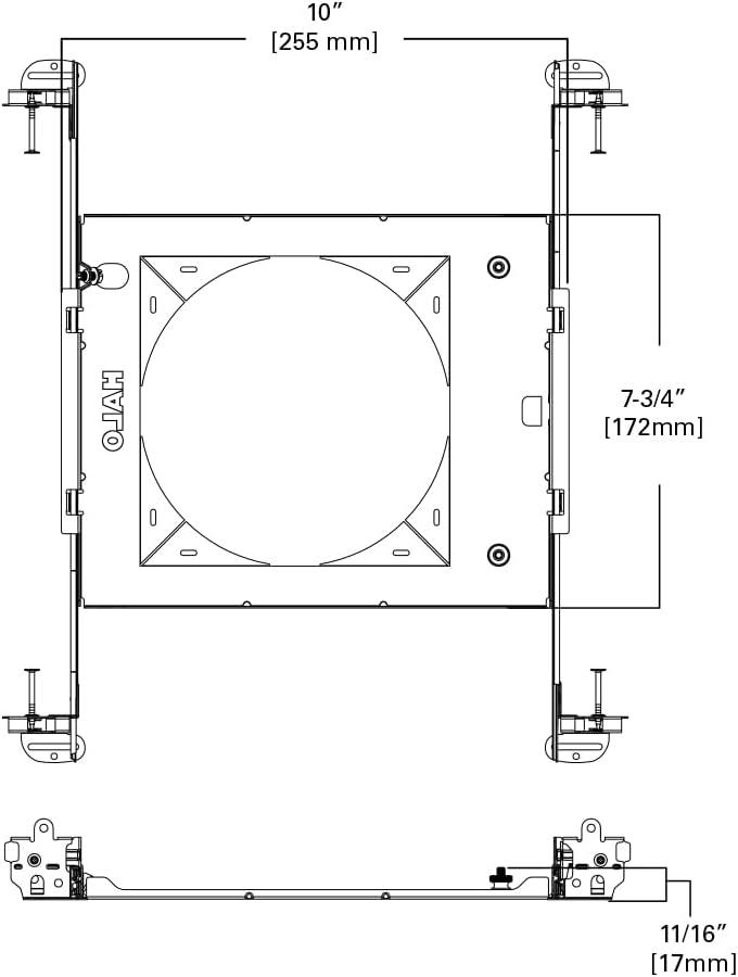 Halo 6-Inch Gray Steel LED Mounting Frame