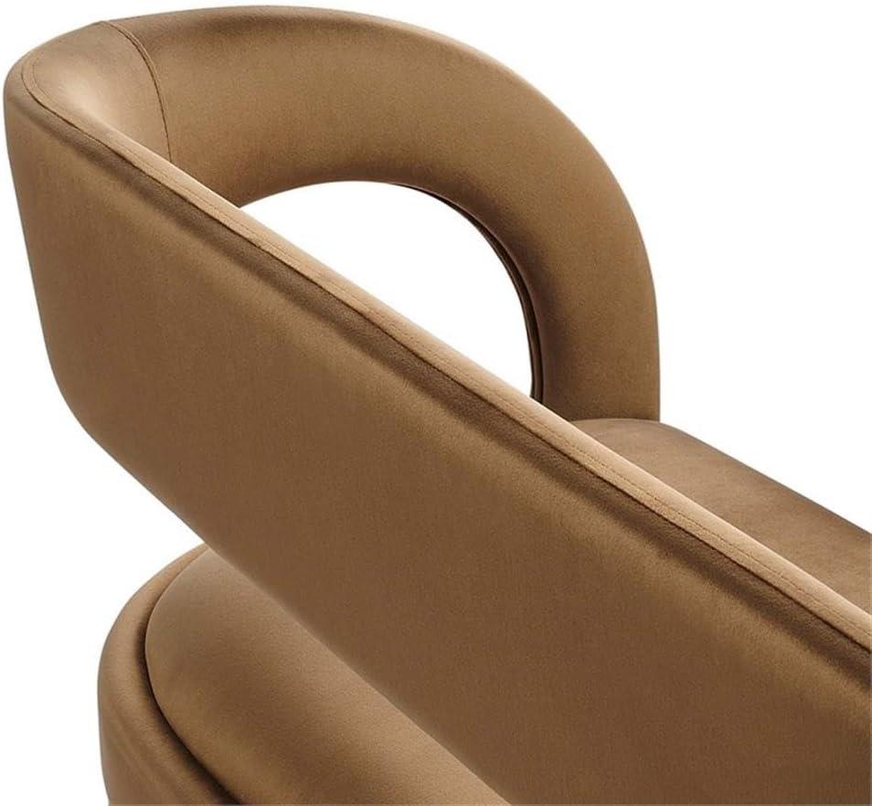 Modway Pinnacle Performance Velvet Accent Bench in Brown