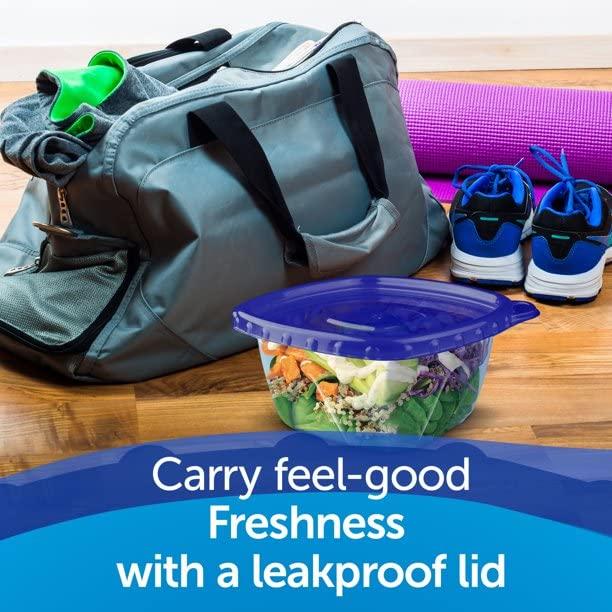 Ziploc® Brand, Food Storage Containers with Lids, Smart Snap Technology, Large Rectangle, 2 ct