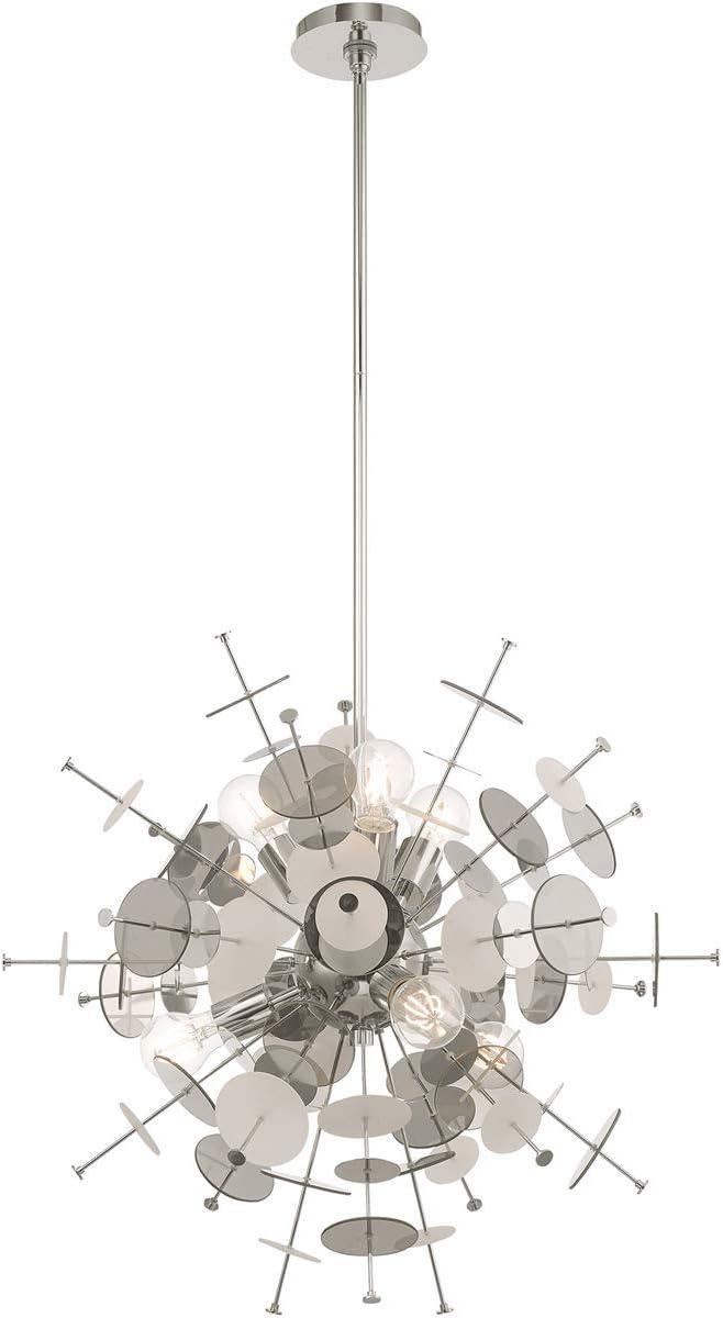 Livex Lighting Circulo 6 - Light Chandelier in  Polished Chrome