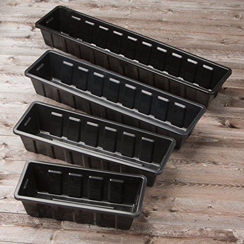 Novelty Poly-Pro Plastic Indoor/Outdoor Liner/Planter Flower Box, Black, 18 inch