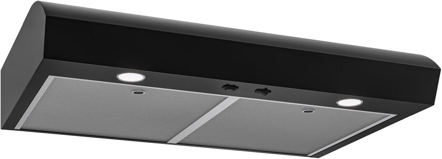 Broan-NuTone MTR1303BL 30-Inch Under Cabinet Range Hood, Energy Star, 350 Max Blower CFM, Black