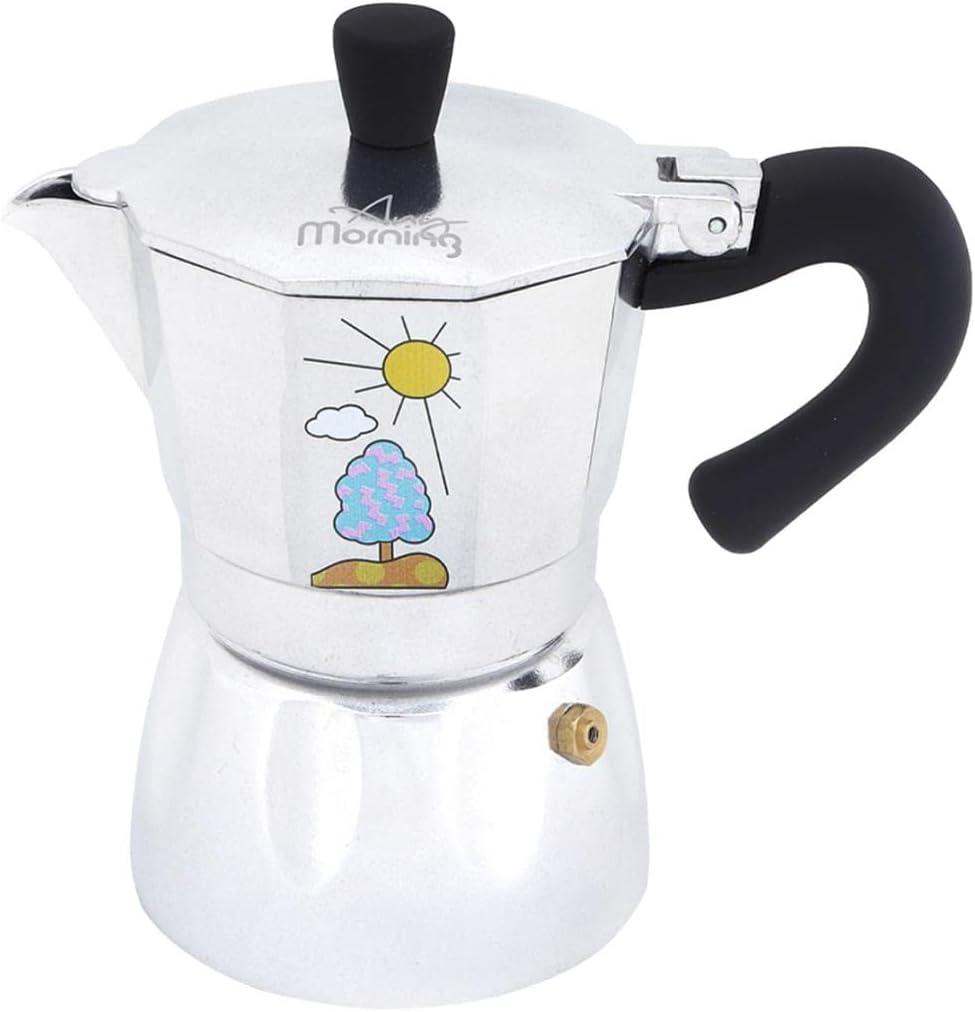 Any Morning Hes-3 Aluminum Espresso Coffee Maker 120 ml