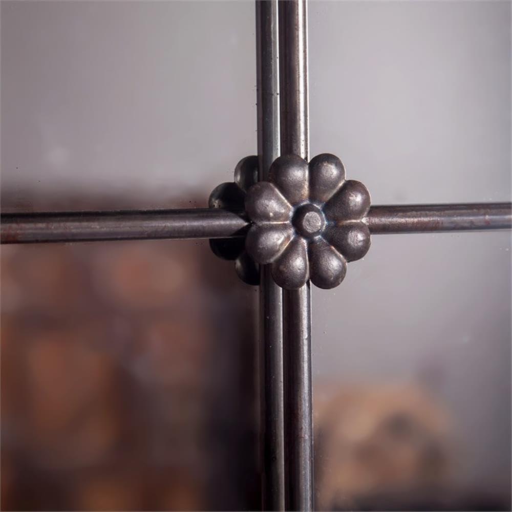 Luxen Home 37.75in. H Metal Window Frame Wall Mirror