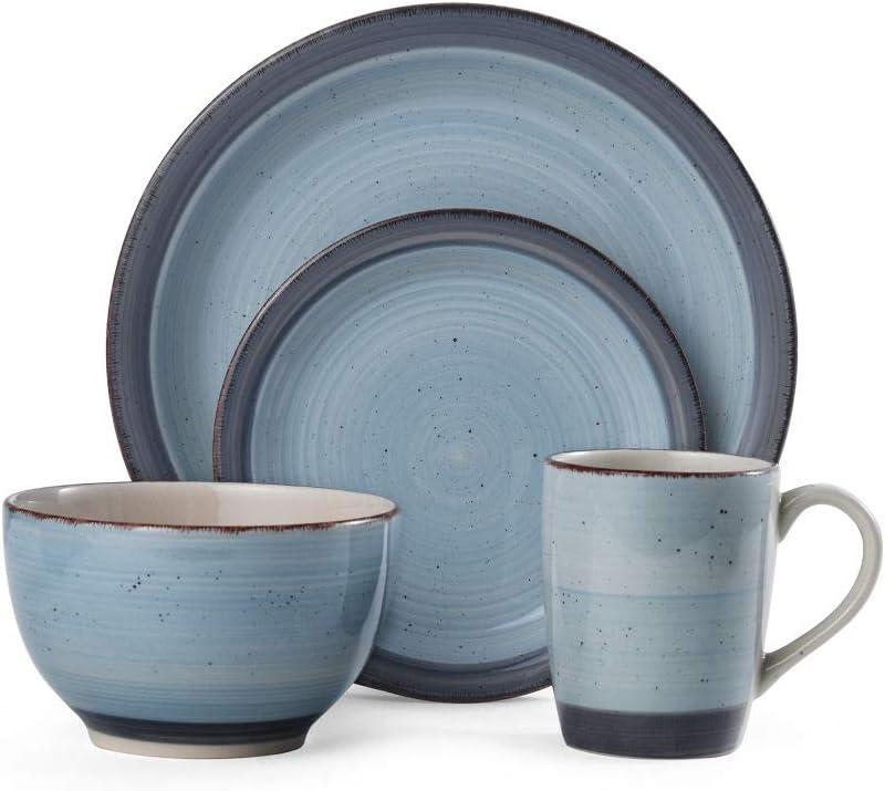 Sadie Blue Ceramic 16-Piece Dinnerware Set