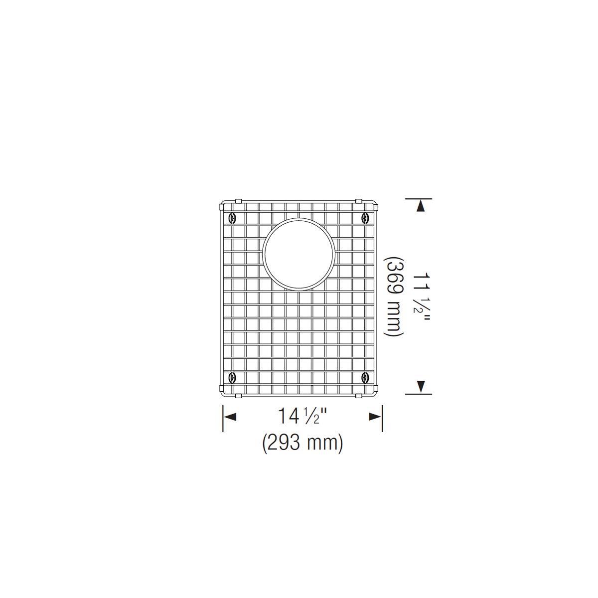 Blanco 223189 Stainless Steel Bottom Grid for Small Bowl of Precision 60/40 Sinks