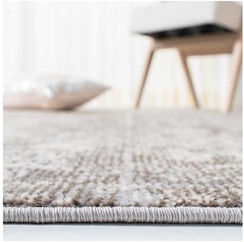 Gray and Beige Rectangular Flat Woven Area Rug