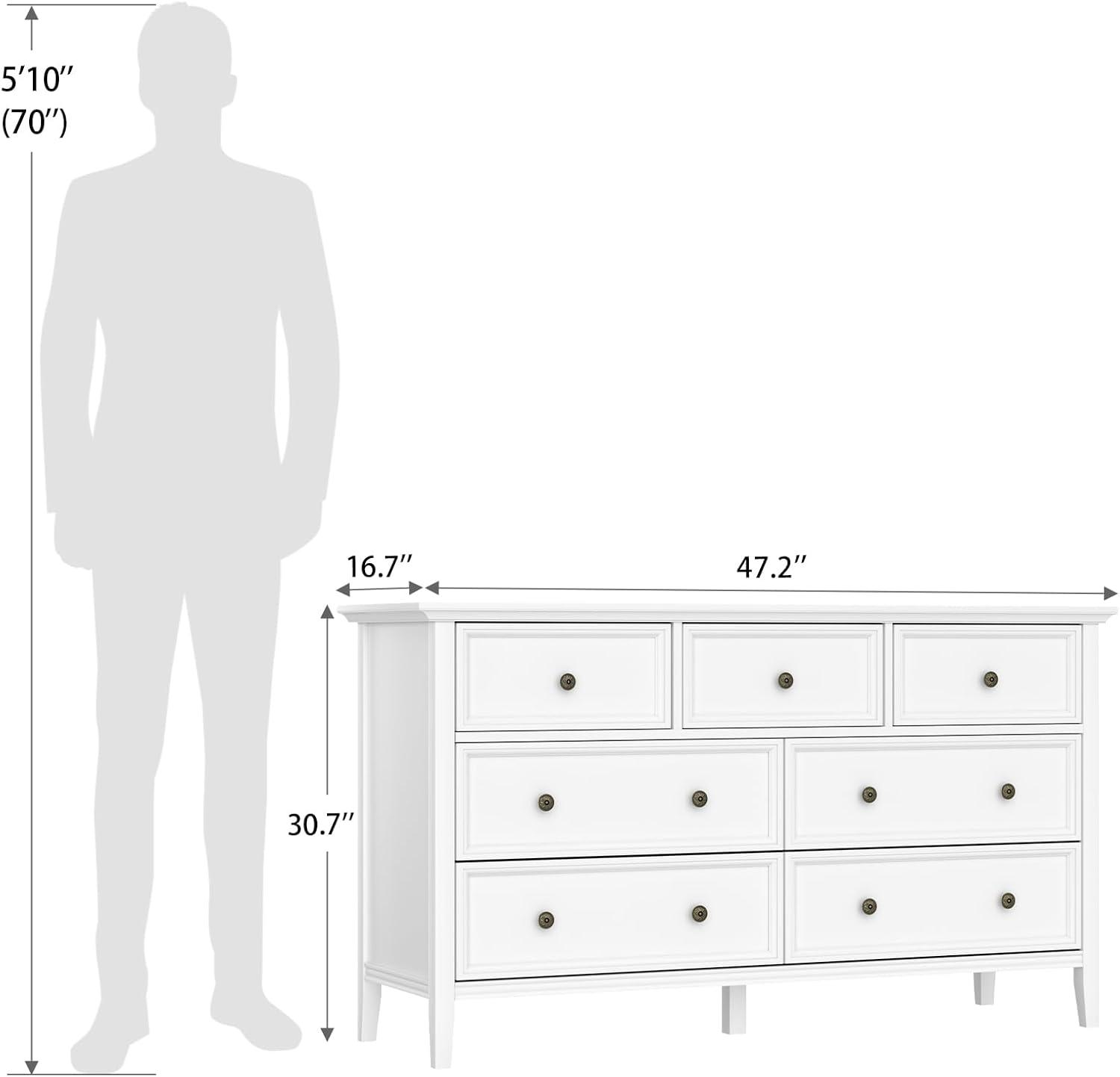 Decopom Modern 7 Drawers Dresser 7 Drawers Cabinet