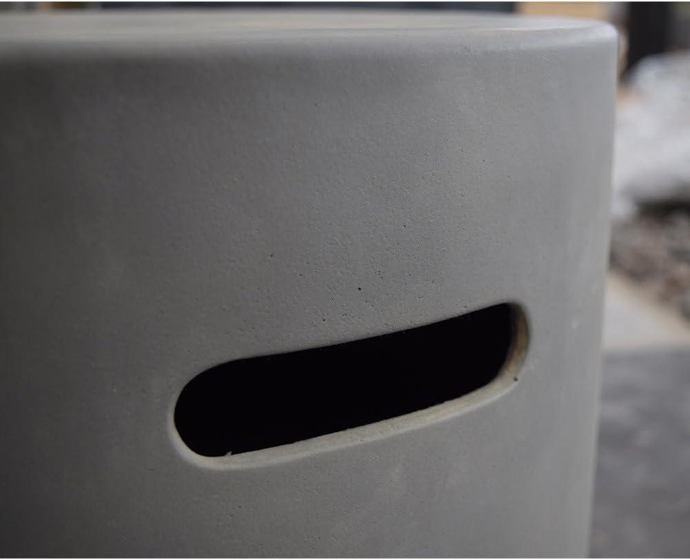 Light Gray Concrete Propane Tank Cover and Side Table