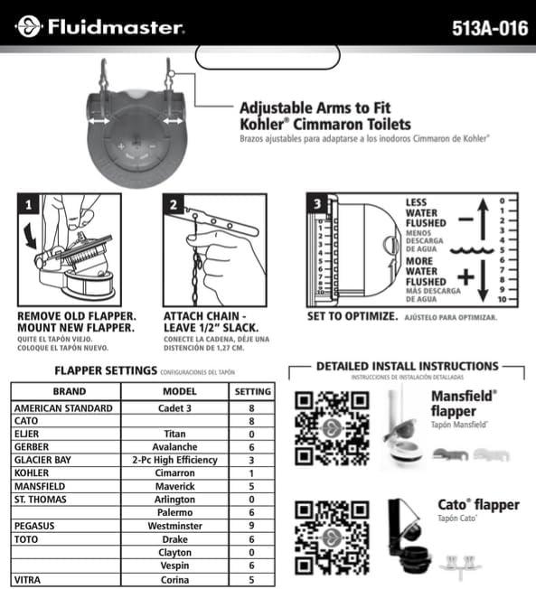 Fluidmaster 3-Inch Universal Red Rubber Toilet Flapper