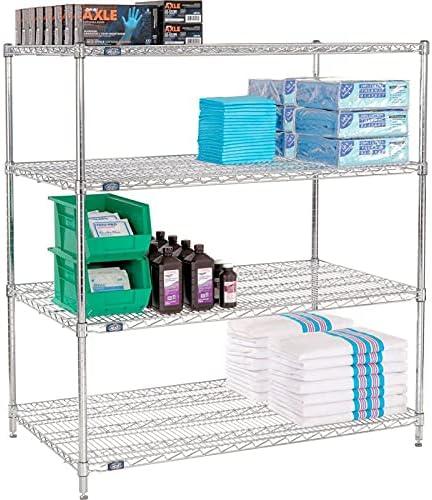 Global Industrial 30486C Nexel Chrome Wire Shelving, 48 x 30 x 63 in.