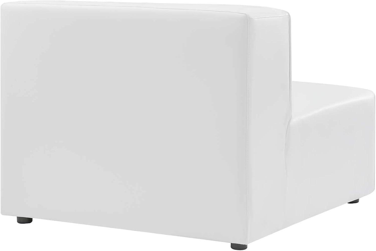 Modway Mingle Vegan Leather Armless Chair in White