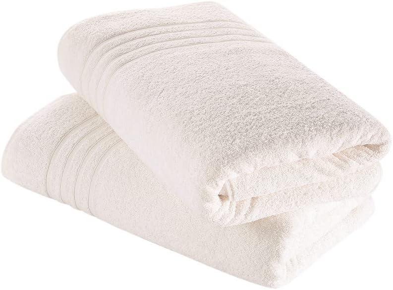 Jumbo Large Bath Sheets Towels 2 Pack Soft and Absorbent, 100% Cotton Towels (Sea Salt, Bath Sheet)