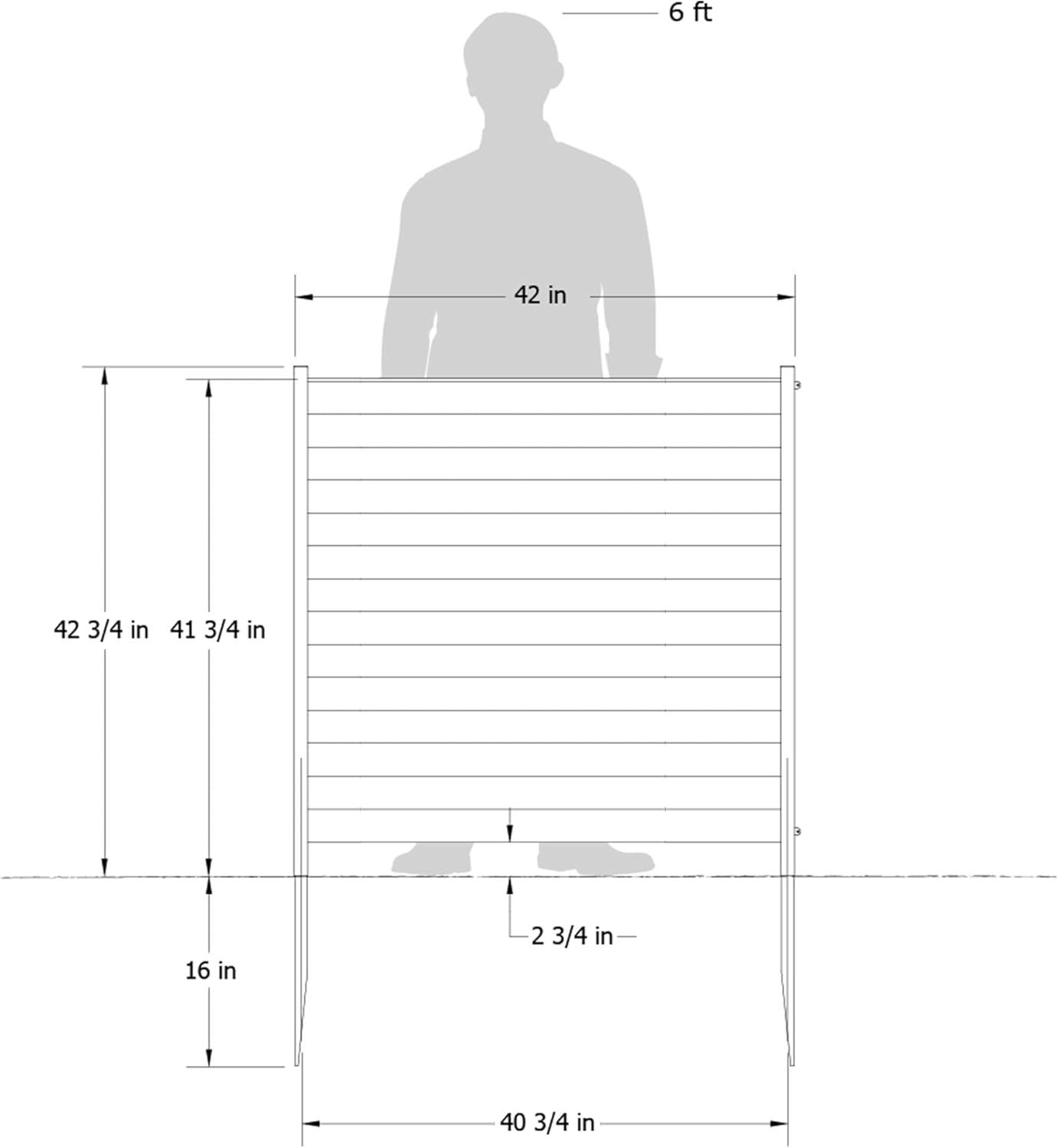 Cedar Vinyl No-Dig Privacy Screen Panels for Outdoor Use