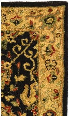 SAFAVIEH Antiquity Lilibeth Traditional Floral Wool Area Rug, Black, 2'3" x 4'