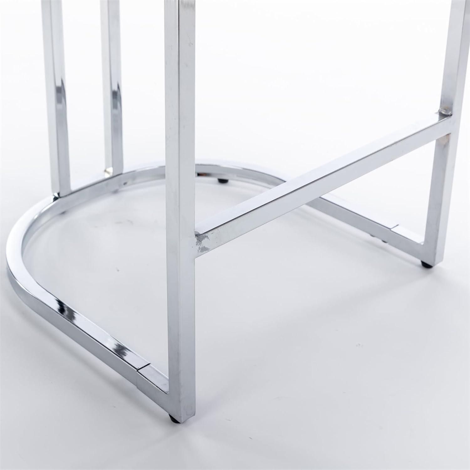 Jermon Upholstered Counter Stool with Metal Frame