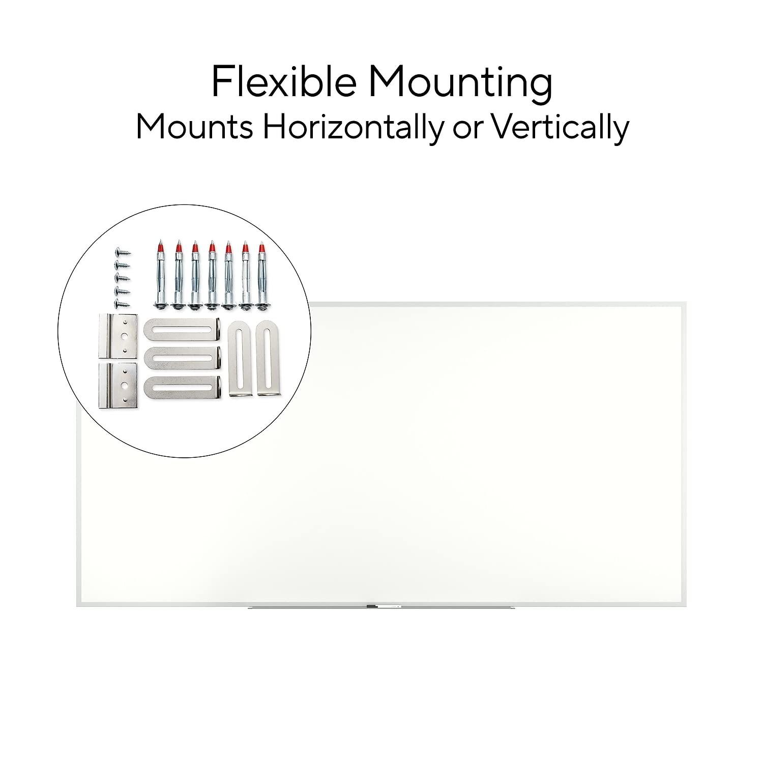 TRU RED Melamine Dry Erase Board Gray Frame 8' x 4' (TR59351)