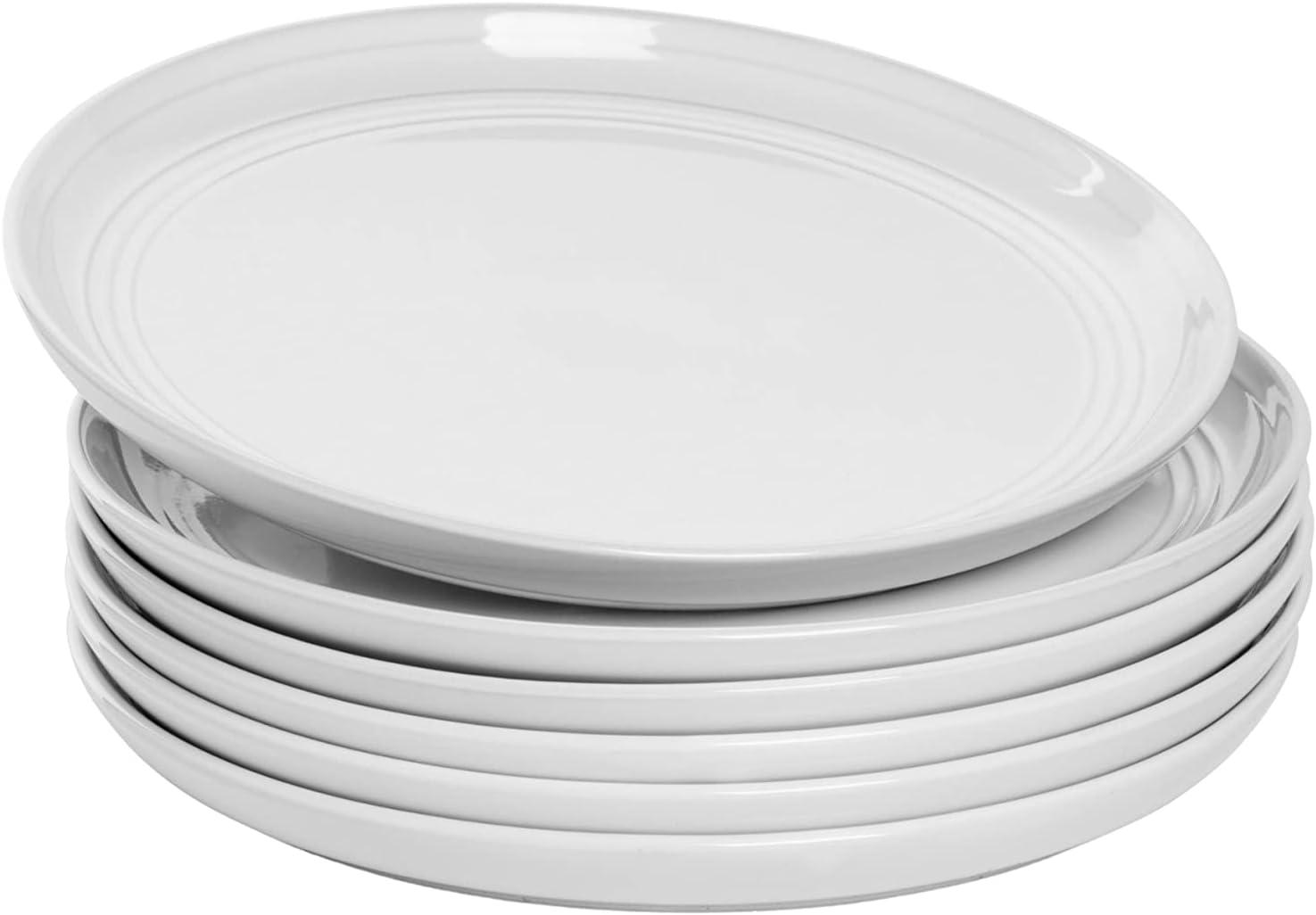 Double Line 8.25" Salad Plate, Set Of 6 (Set of 6)